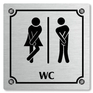 WC společné, 100x100mm, stříbrná, Kansas